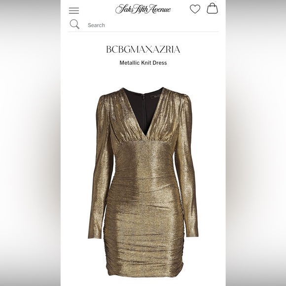 BCBG metallic dress - Picture 3 of 4